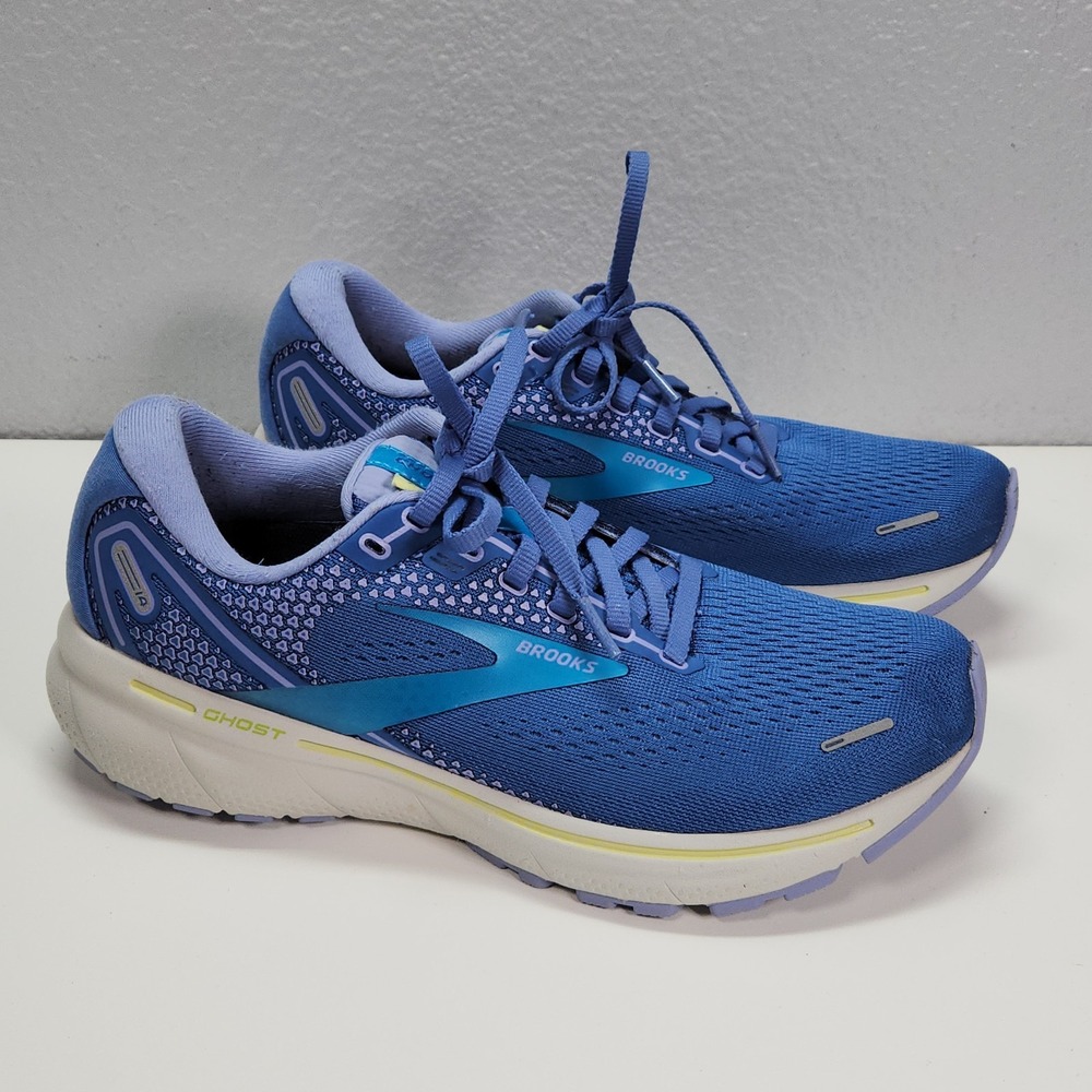 Brooks Ghost 14 Womens 8.5 Blue Good Running Walking Shoes 1203561B456